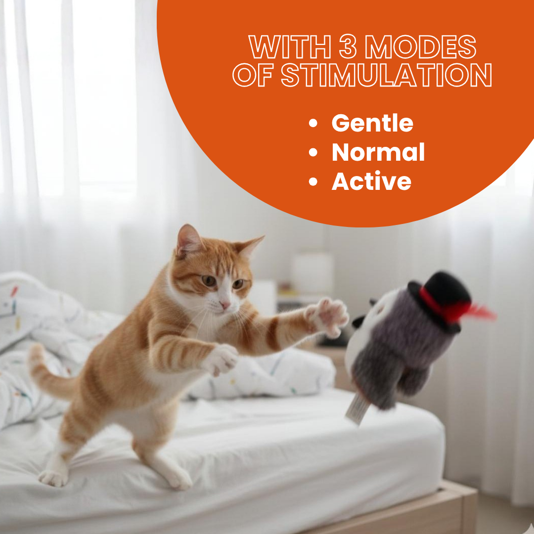 Interactive Cat Flapping Bird Toy